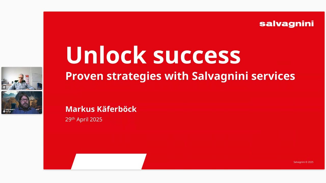 Unlock success: proven strategies with Salvagnini services webinar